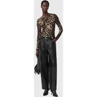 AllSaints Katlyn Top Pardus Honey Brown Talla: 2 | Manga Larga Outlet | Mujer | Marrón