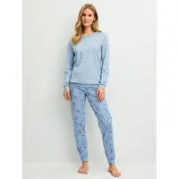 Calida Pijama navy / azul claro / amarillo oscuro