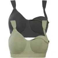 Bonprix Sujetador de lactancia gris moteado / verde moteado