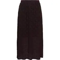 KAFFE CURVE Falda marrón oscuro