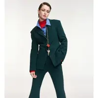 Essentiel Antwerp para mujer. KNIGHTLY Blazer Entallado Knightly verde oscuro (36), Clásico, Poliéster, outlet 2026.