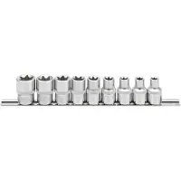 Jonnesway Juego completo de puntas Torx de 9 piezas (1/2"), marca , modelo S06H49S