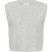 Cream Chaleco de punto 'Starfi' gris claro