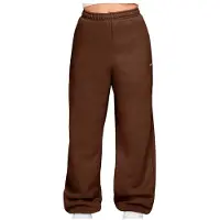 Nike - Women's Studio Fleece MW HR Oversize Cuffed Pant - Pantalones de deporte size L, marrón