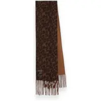 Essentiel Antwerp para mujer. KATTERN Bufanda Doble Cara Kattern marrón (OSFA), Animal print, Lana, Clásico, outlet 2026.