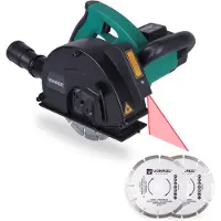 Vonroc Rozadora de pared 1700W - 150mm con guía láser | Incl. 4 discos de diamante
