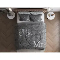 Merkloos Juego de funda de edredón de algodón en color gris, de 200 x 220 cm, que incluye 2 fundas de almohada de 60 x 70 cm