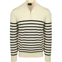Steppin' Out Jersey Half Zip Breton Stripe Ecru Blanco roto Blanco talla