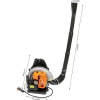 StarTech.com Soplador de hojas a gasolina - Soplador de hojas tipo mochila - Motor de 63cc, 2 tiempos - Refrigerado por aire - Correas de hombro ajustables - Depósito de combustible
