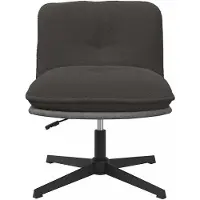 vidaXL Silla de oficina giratoria, color gris oscuro, tapizada con tela que imita la lana