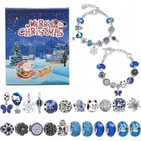 Nobo Kids Calendario de adviento navideño con joyas, pulseras, cuentas y colgantes