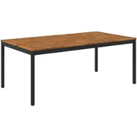 vidaXL : Mesa de jardín, color natural y , 196 x 100,5 x 75 cm