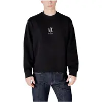 Armani Exchange Sudadera 'Felpa' negro / blanco