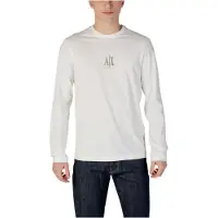 Armani Exchange para hombre. XM000364AF12308U0009 Camiseta de manga larga blanco (XS), Casual, Algodón, outlet 2026.