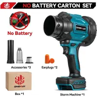 StarTech.com Soplador/aspirador de hojas eléctrico 2 en 1 - Motor sin escobillas - Alta presión - 3500 W - 330.000 RPM - Función de soplado y aspiración - Sin batería