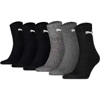 Puma Calcetines deportivos gris moteado / negro / negro moteado / blanco