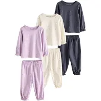 Next Pijama navy / lila / rojo / blanco lana