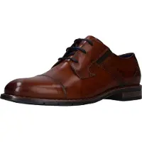 Bugatti Zapatos con cordón marino / marrón