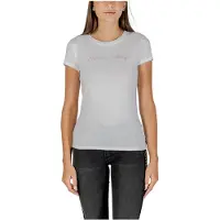 Armani Exchange para mujer. XW001457AF10356U0002 Camiseta Entallada blanco (S), Casual, Algodón, Manga corta, outlet