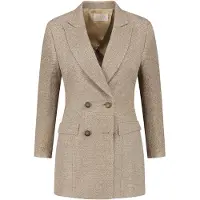 Vulto Blazer 'Silk Bouclé Jacket' beige