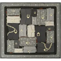 Coach Pañuelo 'Stacked Tabby Star' amarillo claro / gris claro / gris oscuro / negro