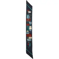 Coach Pañuelo 'Stacked Tabby' navy / jade / rojo / blanco