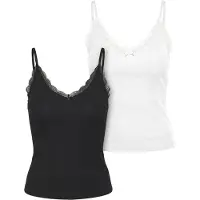 Urban Classics Top negro / blanco