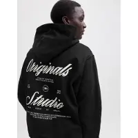 Jack & Jones Sudadera 'JORNORREBRO' negro / blanco