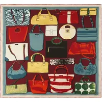 Kate spade Pañuelo 'New York Handbag Archive' amarillo / verde / rojo / blanco
