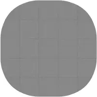 vidaXL Alfombrilla protectora para piscinas, 25 unidades, diámetro 292 cm, redonda, espuma EVA, color gris
