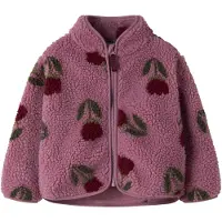Name It Mini Chaqueta polar verde oscuro / berenjena / baya