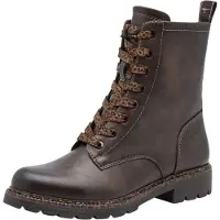 Tamaris Botines con cordones moca