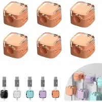 OEM Soportes para cables - Adhesivos - Paquete de 6 unidades - Ideales para escritorios y mesitas de noche