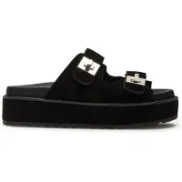 Steve madden Bigschmona Sandals Black Suede Talla: 37 | Chancletas Outlet | Mujer | Negro