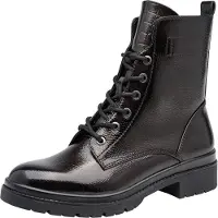 Tamaris Botines con cordones marrón oscuro