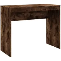 vidaXL Escritorio , color roble ahumado, 90x40x72 cm, material de madera
