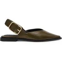 Steve madden Shay Flat Shoes Olive Leather Talla: 37 | Chancletas Outlet | Mujer | Verde