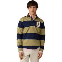 Hackett London para hombre. HM5700028 Polo rugby Harry Rby marino (XL), Casual, Algodón, Manga larga, outlet 2026.