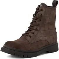 Tamaris Botines con cordones marrón oscuro