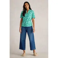 White Stuff Annie Ss Jersey Shirt Teal Print Talla: 8 | Camisas Outlet | Mujer | Cian