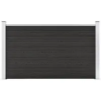vidaXL Valla para jardín de material compuesto de madera y plástico (WPC), 180 x 105 cm, color gris