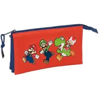 Super Mario Estuche Super Mario 22x12x3 Cm Triple