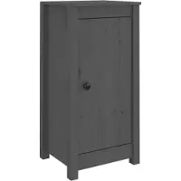 vidaXL , Mueble aparador, 2 unidades, gris, 39 x 35 x 80 cm, madera maciza de pino