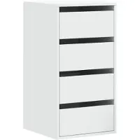 vidaXL Cómoda blanca de 40x41x76 cm, fabricada en material de madera