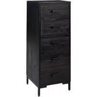 vidaXL Cómoda negra de 42x35x110 cm, hecha de madera maciza de pino