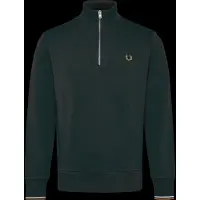 Fred perry para hombre. M3574 Sudadera de media cremallera verde (L), Casual, Deportivo, Algodón, outlet 2026.