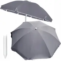 Jumi SOMBRILLA DE JARDÍN, parasol de playa para balcón/terraza, con volantes, 240 cm