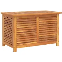 vidaXL Caja de jardín con ranuras de ventilación, 90x50x56 cm, madera maciza de acacia