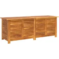 vidaXL Caja de jardín con ranuras de ventilación, dimensiones 150x50x56 cm, fabricada en madera de acacia maciza
