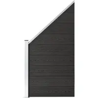 vidaXL Panel para valla de composite de madera (WPC), 95 x (105-180) cm, color gris